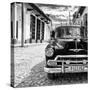 Cuba Fuerte Collection SQ BW - Taxi in Trinidad II-Philippe Hugonnard-Stretched Canvas