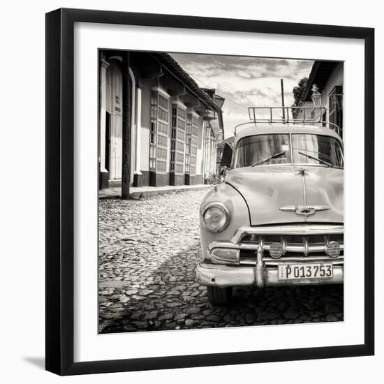 Cuba Fuerte Collection SQ BW - Taxi in Trinidad-Philippe Hugonnard-Framed Photographic Print