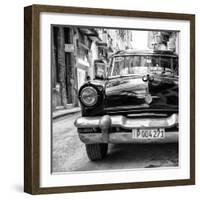 Cuba Fuerte Collection SQ BW - Taxi of Havana II-Philippe Hugonnard-Framed Photographic Print