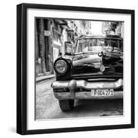Cuba Fuerte Collection SQ BW - Taxi of Havana II-Philippe Hugonnard-Framed Photographic Print