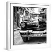 Cuba Fuerte Collection SQ BW - Taxi of Havana II-Philippe Hugonnard-Framed Photographic Print