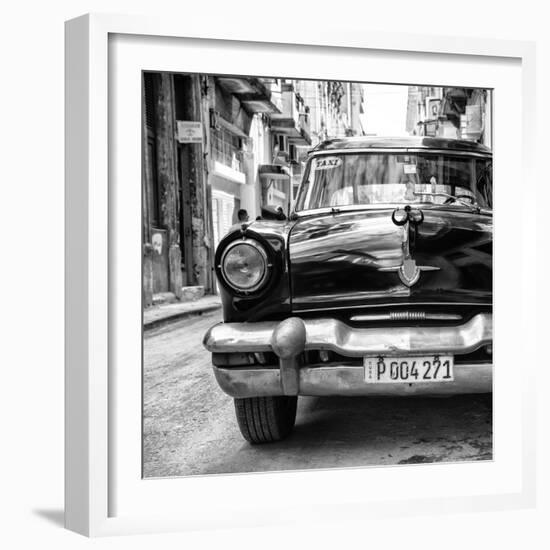 Cuba Fuerte Collection SQ BW - Taxi of Havana II-Philippe Hugonnard-Framed Photographic Print