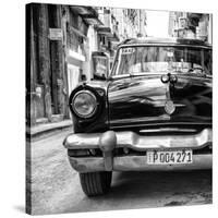 Cuba Fuerte Collection SQ BW - Taxi of Havana II-Philippe Hugonnard-Stretched Canvas