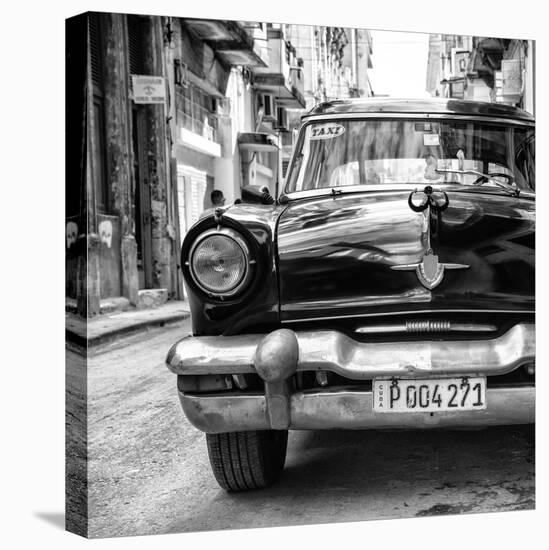 Cuba Fuerte Collection SQ BW - Taxi of Havana II-Philippe Hugonnard-Stretched Canvas