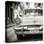 Cuba Fuerte Collection SQ BW - Taxi of Havana-Philippe Hugonnard-Stretched Canvas
