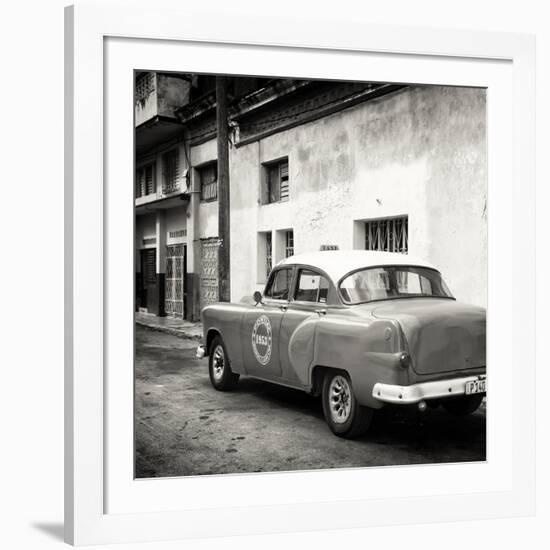 Cuba Fuerte Collection SQ BW - Taxi Pontiac 1953-Philippe Hugonnard-Framed Photographic Print