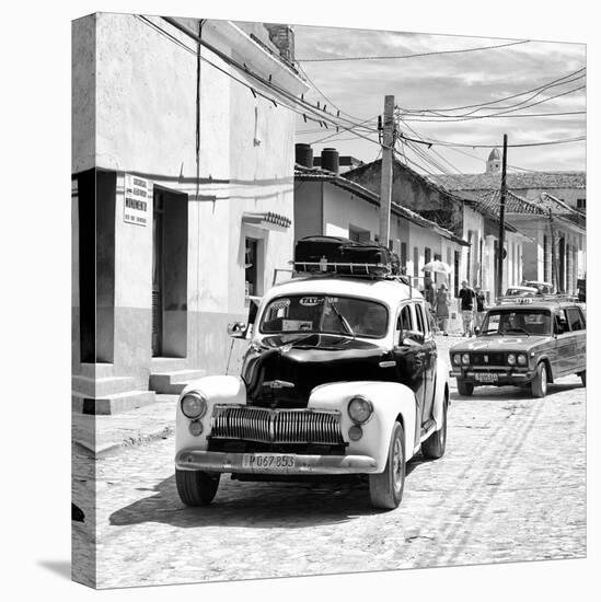 Cuba Fuerte Collection SQ BW - Taxis in Trinidad II-Philippe Hugonnard-Stretched Canvas