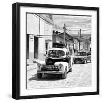 Cuba Fuerte Collection SQ BW - Taxis in Trinidad II-Philippe Hugonnard-Framed Photographic Print