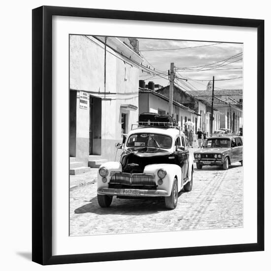 Cuba Fuerte Collection SQ BW - Taxis in Trinidad II-Philippe Hugonnard-Framed Photographic Print