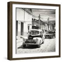 Cuba Fuerte Collection SQ BW - Taxis in Trinidad-Philippe Hugonnard-Framed Photographic Print