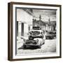 Cuba Fuerte Collection SQ BW - Taxis in Trinidad-Philippe Hugonnard-Framed Photographic Print