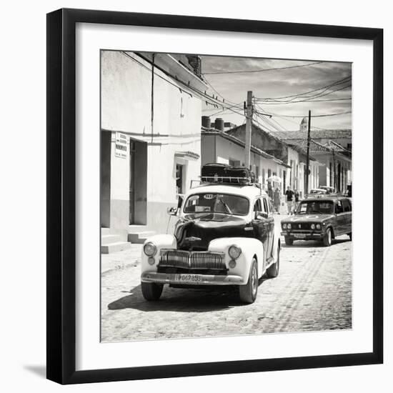 Cuba Fuerte Collection SQ BW - Taxis in Trinidad-Philippe Hugonnard-Framed Photographic Print