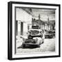 Cuba Fuerte Collection SQ BW - Taxis in Trinidad-Philippe Hugonnard-Framed Photographic Print