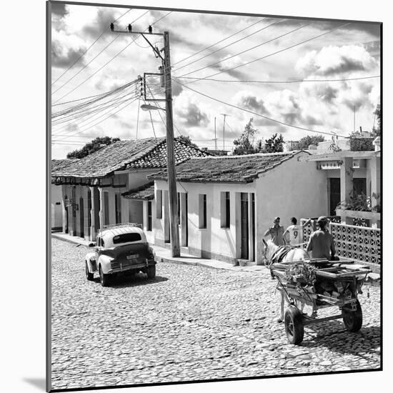 Cuba Fuerte Collection SQ BW - Trinidad Street Scene III-Philippe Hugonnard-Mounted Photographic Print