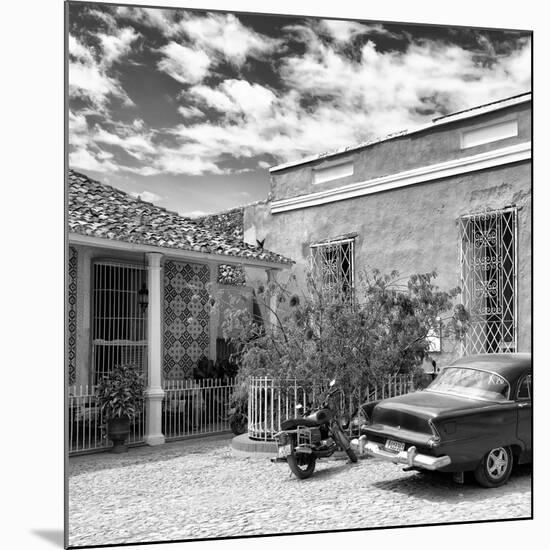 Cuba Fuerte Collection SQ BW - Trinidad Street Scene-Philippe Hugonnard-Mounted Photographic Print