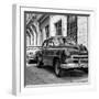 Cuba Fuerte Collection SQ BW - Two Chevrolet Cars II-Philippe Hugonnard-Framed Photographic Print