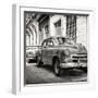 Cuba Fuerte Collection SQ BW - Two Chevrolet Cars-Philippe Hugonnard-Framed Photographic Print