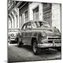 Cuba Fuerte Collection SQ BW - Two Chevrolet Cars-Philippe Hugonnard-Mounted Photographic Print
