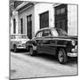 Cuba Fuerte Collection SQ BW - Two Classic Cars-Philippe Hugonnard-Mounted Photographic Print