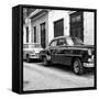 Cuba Fuerte Collection SQ BW - Two Classic Cars-Philippe Hugonnard-Framed Stretched Canvas