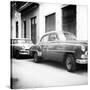 Cuba Fuerte Collection SQ BW - Two Old Classic Cars-Philippe Hugonnard-Stretched Canvas