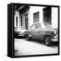 Cuba Fuerte Collection SQ BW - Two Old Classic Cars-Philippe Hugonnard-Framed Stretched Canvas