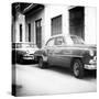 Cuba Fuerte Collection SQ BW - Two Old Classic Cars-Philippe Hugonnard-Stretched Canvas