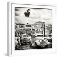 Cuba Fuerte Collection SQ BW - Urban Scene in Havana-Philippe Hugonnard-Framed Photographic Print