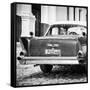 Cuba Fuerte Collection SQ BW - Vintage American Car-Philippe Hugonnard-Framed Stretched Canvas