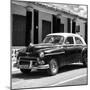 Cuba Fuerte Collection SQ BW - Vintage Black Car-Philippe Hugonnard-Mounted Photographic Print