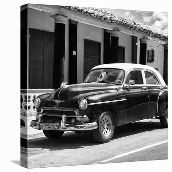 Cuba Fuerte Collection SQ BW - Vintage Black Car-Philippe Hugonnard-Stretched Canvas