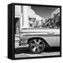 Cuba Fuerte Collection SQ BW - Vintage Car II-Philippe Hugonnard-Framed Stretched Canvas