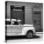 Cuba Fuerte Collection SQ BW - Vintage Car II-Philippe Hugonnard-Stretched Canvas