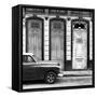 Cuba Fuerte Collection SQ BW - Vintage Car in Havana II-Philippe Hugonnard-Framed Stretched Canvas