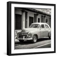 Cuba Fuerte Collection SQ BW - Vintage Car-Philippe Hugonnard-Framed Photographic Print