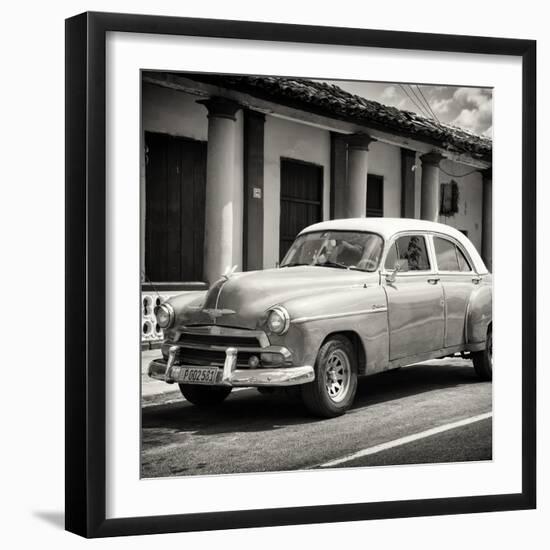 Cuba Fuerte Collection SQ BW - Vintage Car-Philippe Hugonnard-Framed Photographic Print