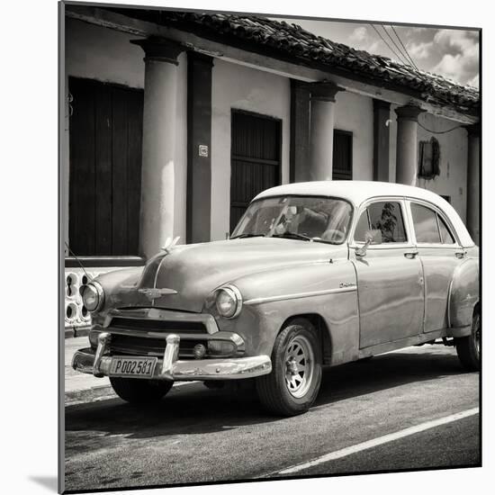 Cuba Fuerte Collection SQ BW - Vintage Car-Philippe Hugonnard-Mounted Photographic Print