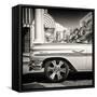 Cuba Fuerte Collection SQ BW - Vintage Car-Philippe Hugonnard-Framed Stretched Canvas