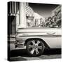 Cuba Fuerte Collection SQ BW - Vintage Car-Philippe Hugonnard-Stretched Canvas