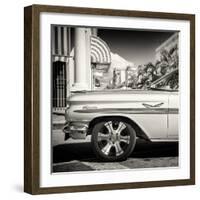 Cuba Fuerte Collection SQ BW - Vintage Car-Philippe Hugonnard-Framed Photographic Print