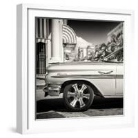 Cuba Fuerte Collection SQ BW - Vintage Car-Philippe Hugonnard-Framed Photographic Print