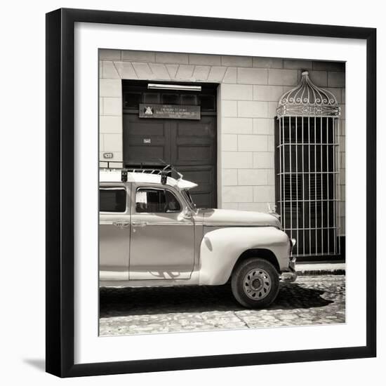 Cuba Fuerte Collection SQ BW - Vintage Car-Philippe Hugonnard-Framed Photographic Print