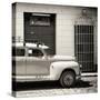 Cuba Fuerte Collection SQ BW - Vintage Car-Philippe Hugonnard-Stretched Canvas