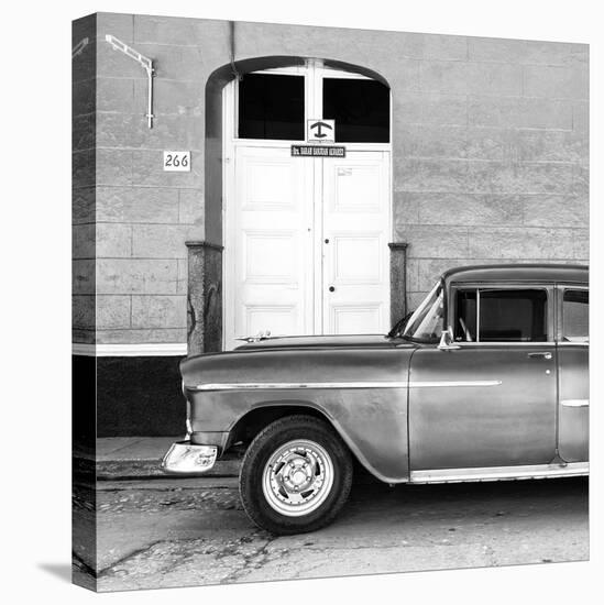 Cuba Fuerte Collection SQ BW - Vintage Classic Car Trinidad-Philippe Hugonnard-Stretched Canvas