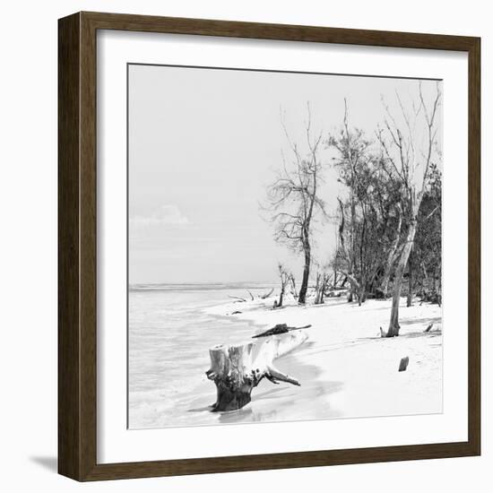 Cuba Fuerte Collection SQ BW - White Sand Beach-Philippe Hugonnard-Framed Photographic Print