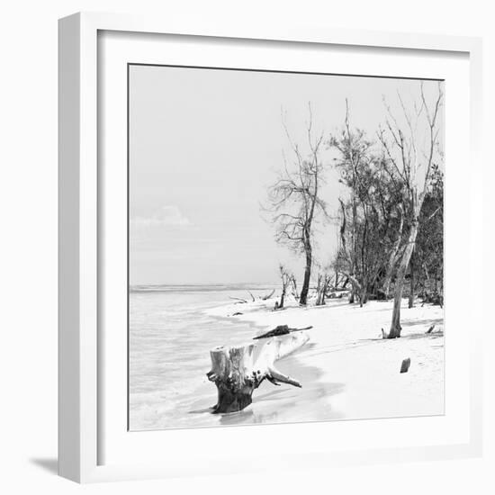 Cuba Fuerte Collection SQ BW - White Sand Beach-Philippe Hugonnard-Framed Photographic Print