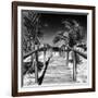 Cuba Fuerte Collection SQ BW - Wooden Jetty on the Beach-Philippe Hugonnard-Framed Photographic Print