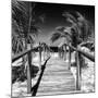 Cuba Fuerte Collection SQ BW - Wooden Jetty on the Beach-Philippe Hugonnard-Mounted Photographic Print