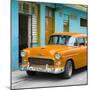 Cuba Fuerte Collection SQ - Classic American Orange Car in Havana-Philippe Hugonnard-Mounted Photographic Print