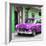 Cuba Fuerte Collection SQ - Classic American Purple Car in Havana-Philippe Hugonnard-Framed Photographic Print